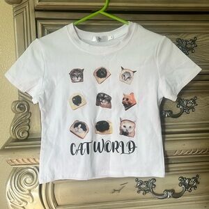 Cat World White T-Shirt